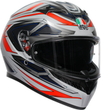 AGV K3 Helmet - Space - Matte White/Red Fluo