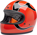Biltwell Gringo Competition Orange W/flames Helmet