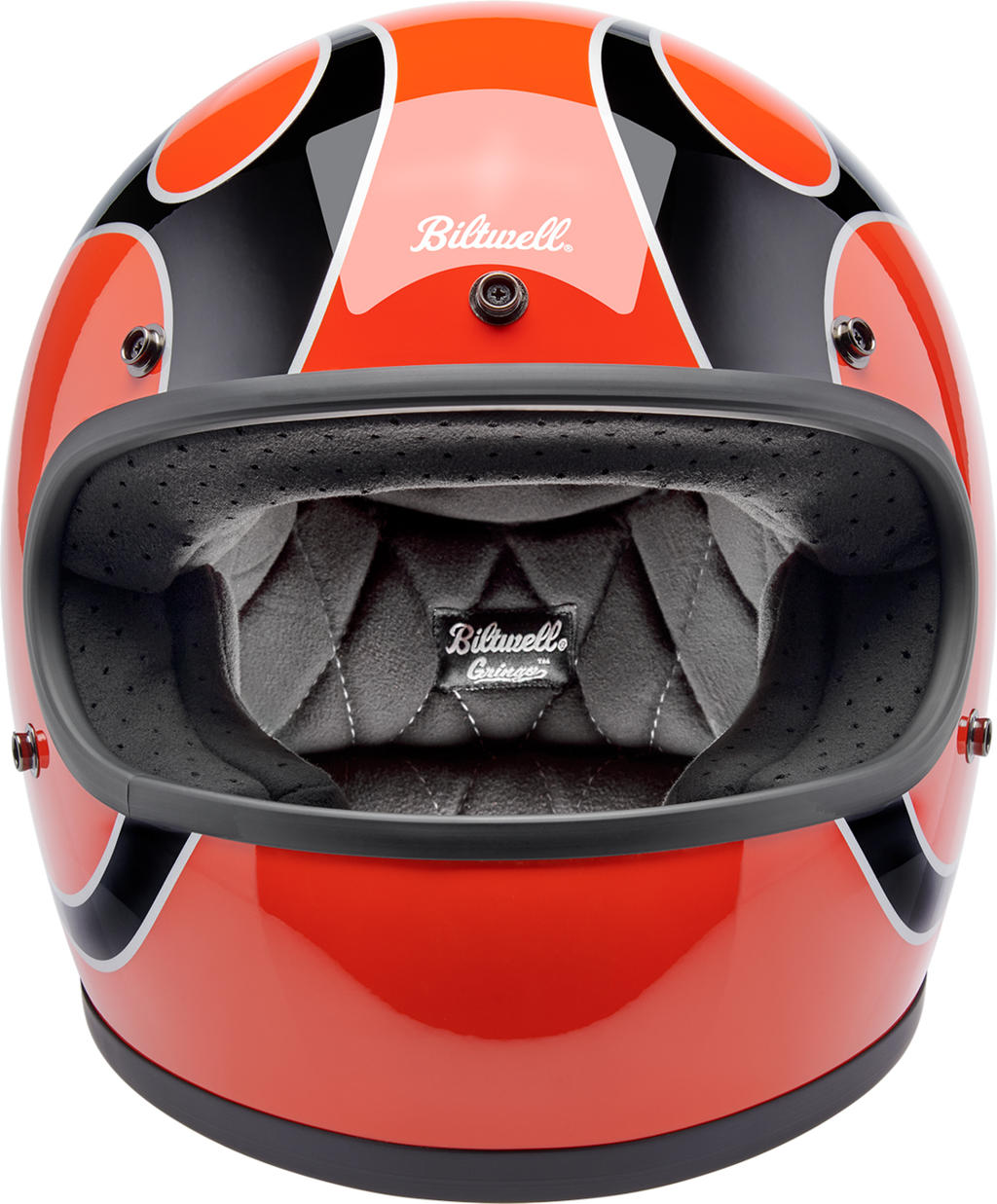 Biltwell Gringo Competition Orange W/flames Helmet