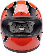Biltwell Gringo Competition Orange W/flames Helmet