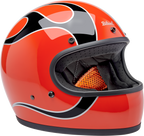 Biltwell Gringo Competition Orange W/flames Helmet