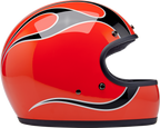 Biltwell Gringo Competition Orange W/flames Helmet