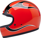 Biltwell Gringo Competition Orange W/flames Helmet