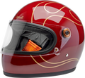 Biltwell Gringo S Gloss Garnet Red With Flames Helmet