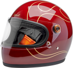 Biltwell Gringo S Gloss Garnet Red With Flames Helmet