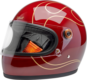 Biltwell Gringo S Gloss Garnet Red With Flames Helmet