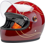 Biltwell Gringo S Gloss Garnet Red With Flames Helmet