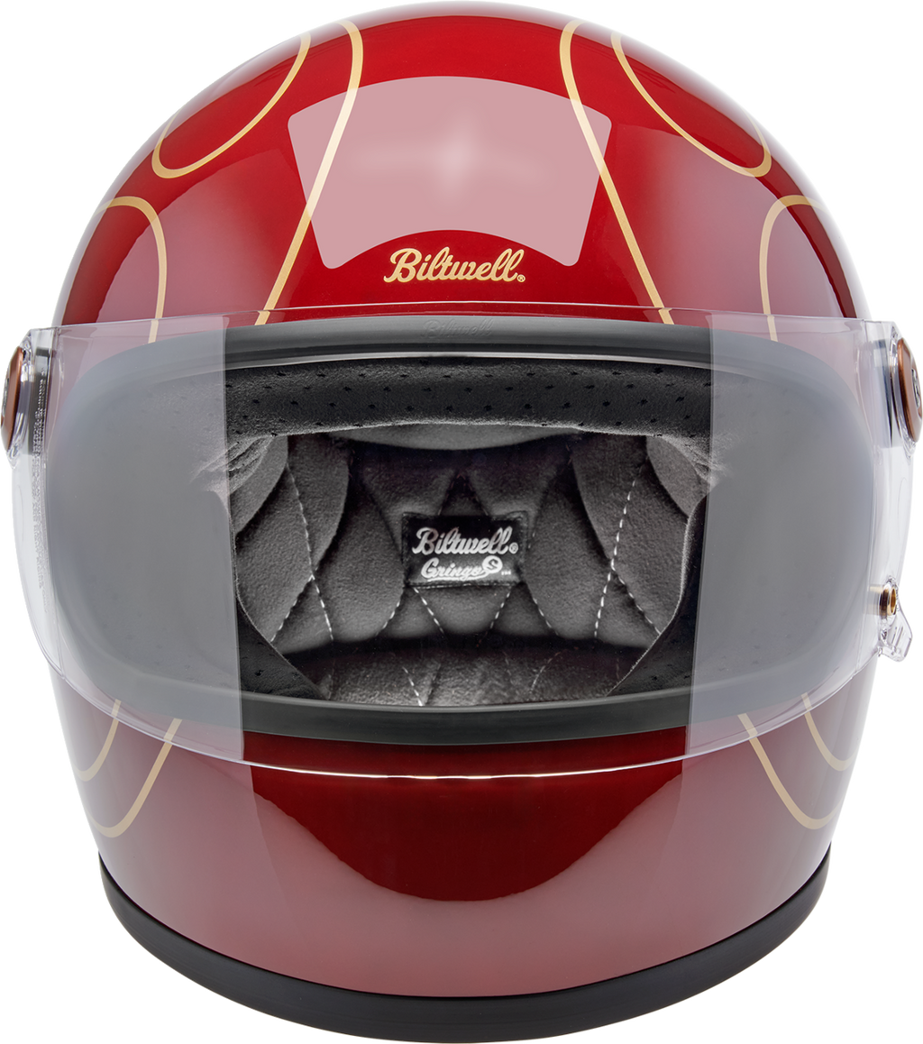 Biltwell Gringo S Gloss Garnet Red With Flames Helmet