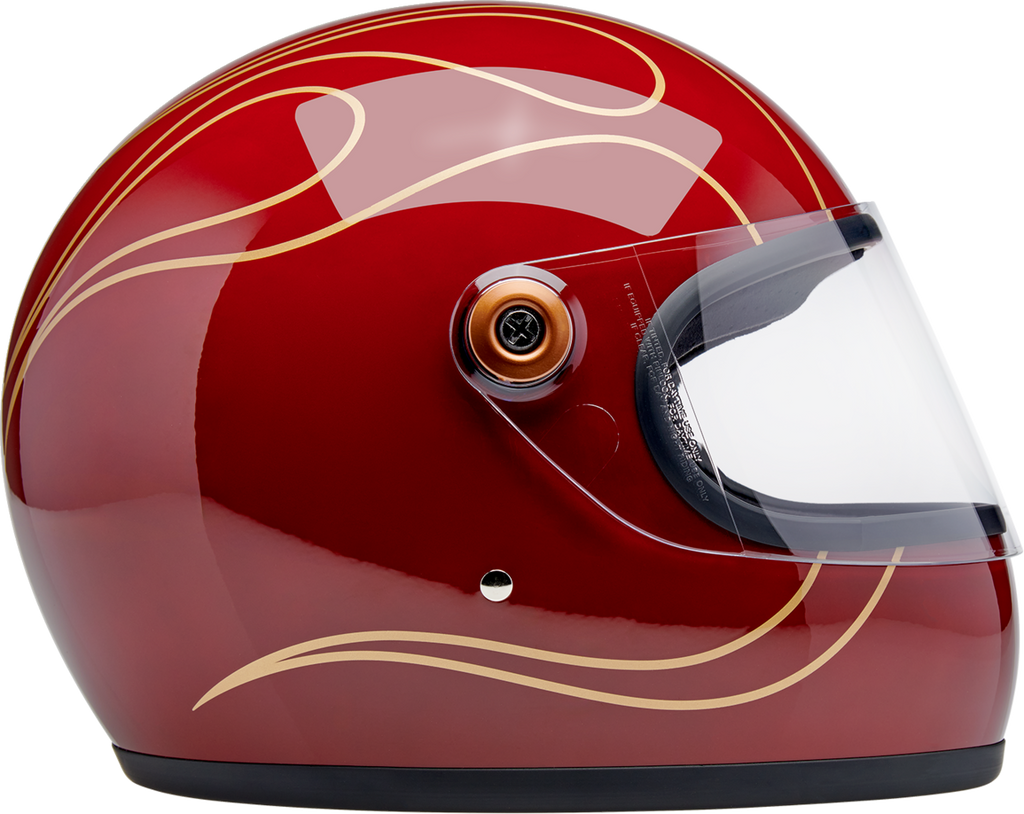 Biltwell Gringo S Gloss Garnet Red With Flames Helmet