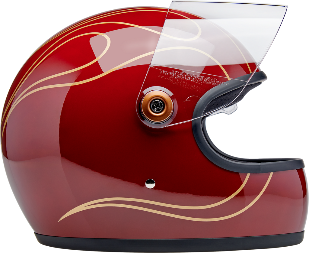 Biltwell Gringo S Gloss Garnet Red With Flames Helmet