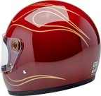 Biltwell Gringo S Gloss Garnet Red With Flames Helmet