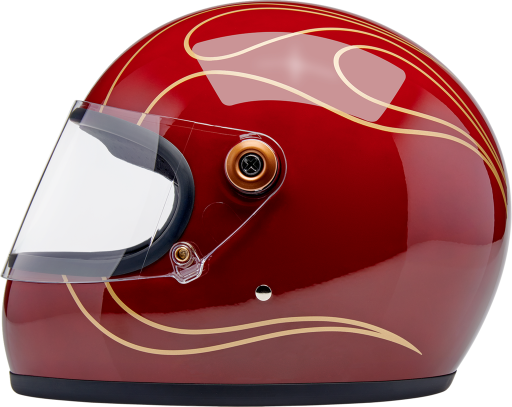 Biltwell Gringo S Gloss Garnet Red With Flames Helmet