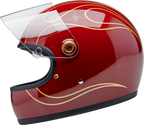 Biltwell Gringo S Gloss Garnet Red With Flames Helmet