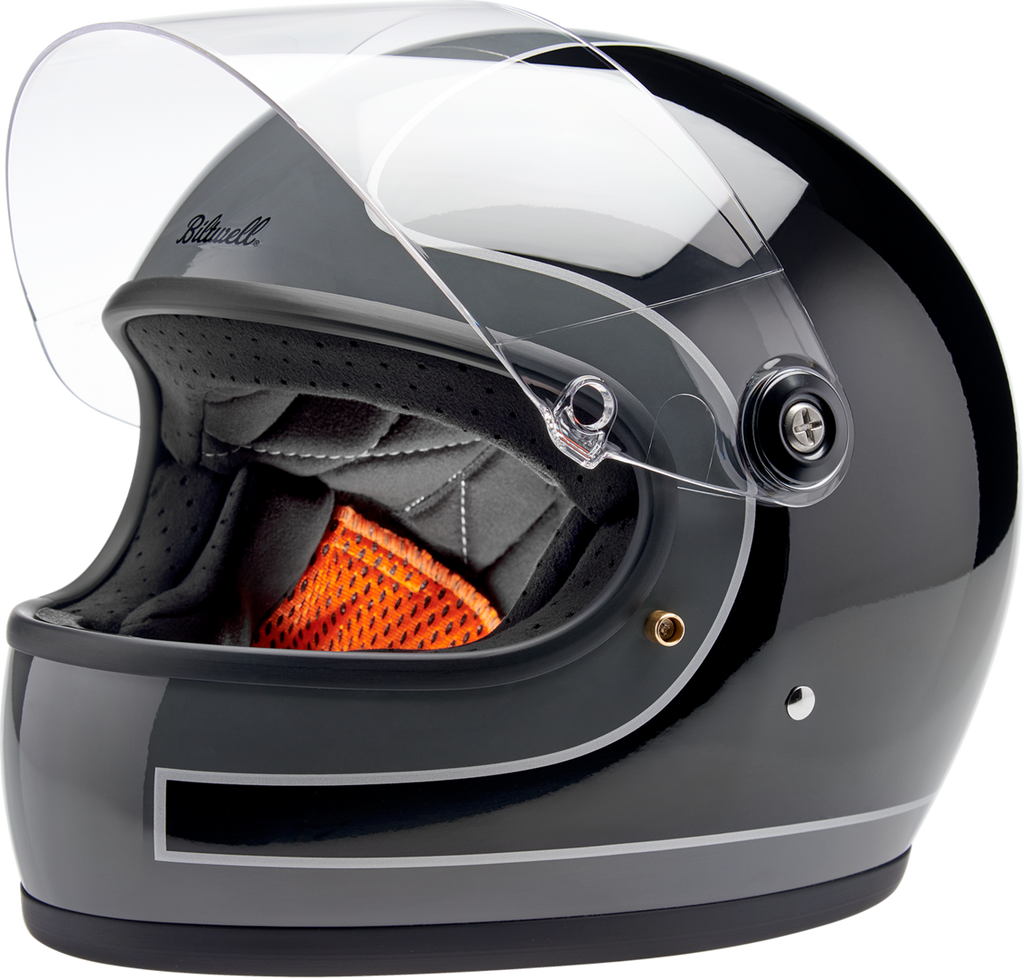 Biltwell Gringo S Gloss Storm Grey/black Tracker Helmet