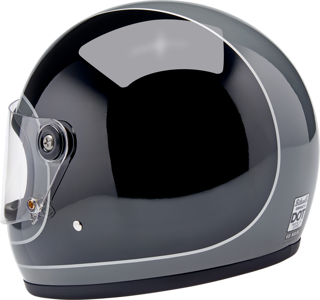 Biltwell Gringo S Gloss Storm Grey/black Tracker Helmet