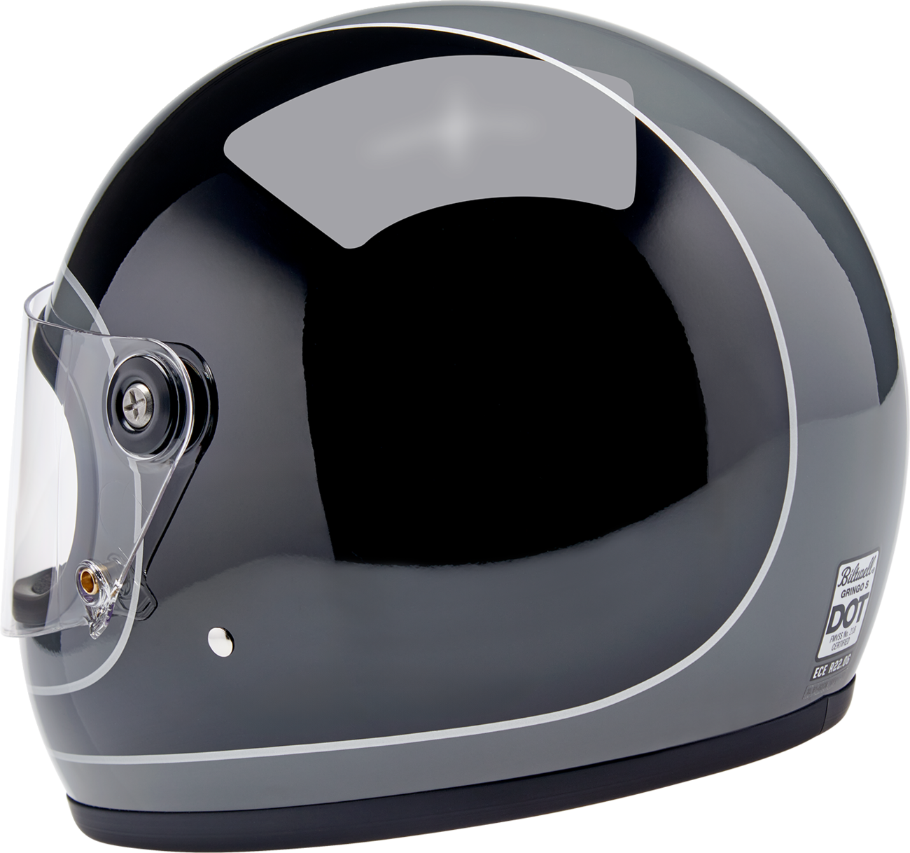 Biltwell Gringo S Gloss Storm Grey/black Tracker Helmet