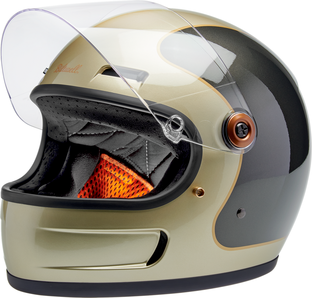 Biltwell Gringo Sv Gloss Metallic Champagne/charcoal Trakr Helmet