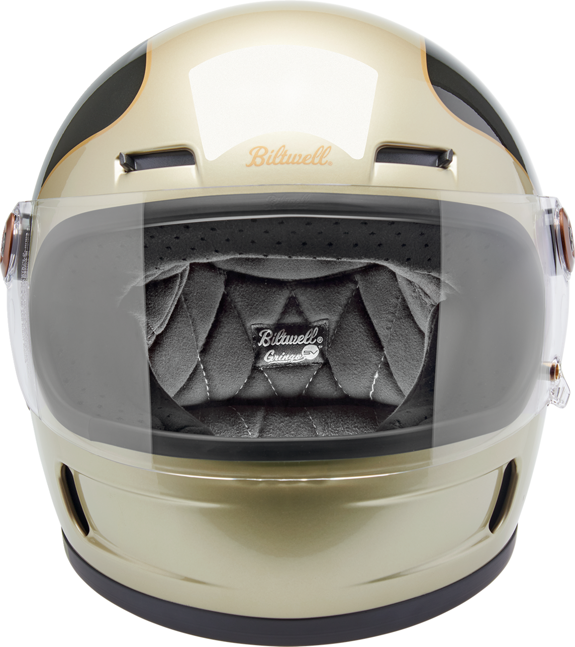 Biltwell Gringo Sv Gloss Metallic Champagne/charcoal Trakr Helmet
