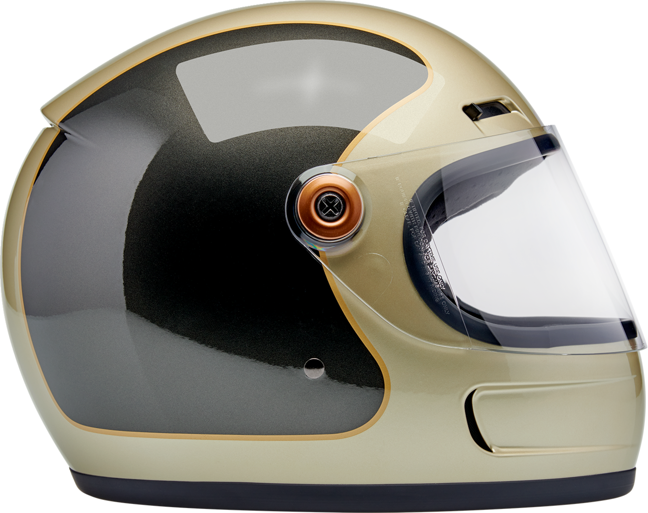 Biltwell Gringo Sv Gloss Metallic Champagne/charcoal Trakr Helmet