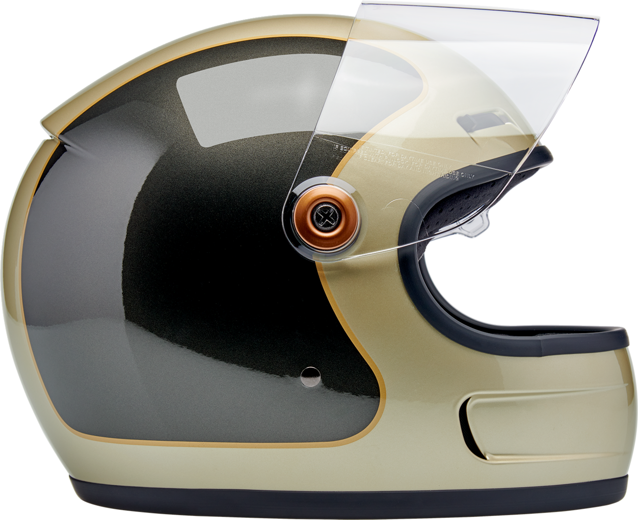 Biltwell Gringo Sv Gloss Metallic Champagne/charcoal Trakr Helmet