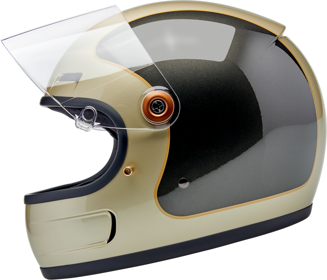 Biltwell Gringo Sv Gloss Metallic Champagne/charcoal Trakr Helmet