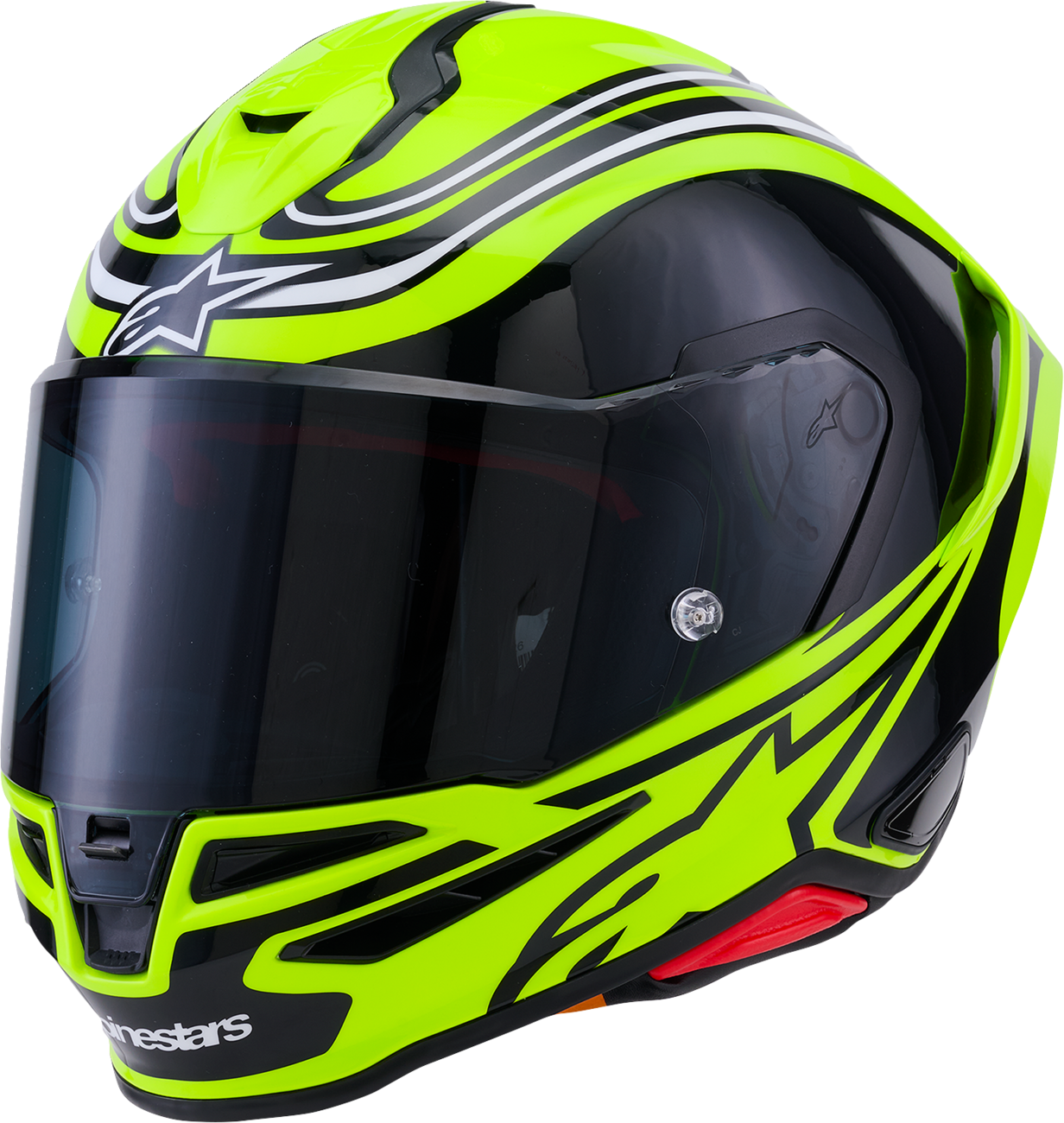 Alpinestars Supertech R7 Helmet - Zeal - 22.06 - Gloss Yellow Fluo/Black/White