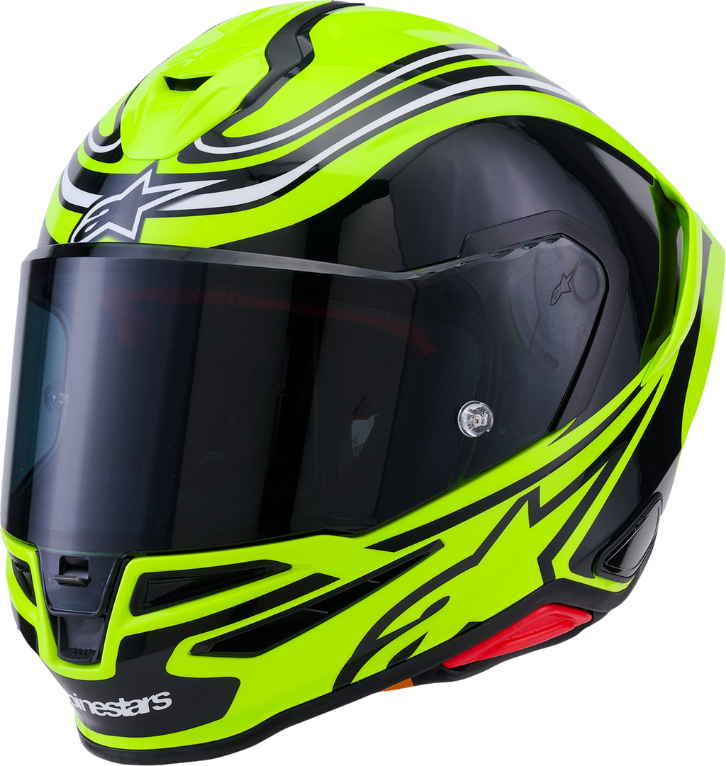 Supertech R7 Helmet - Zeal - 22.06 - Gloss Yellow Fluo/Black/White - Small (1)