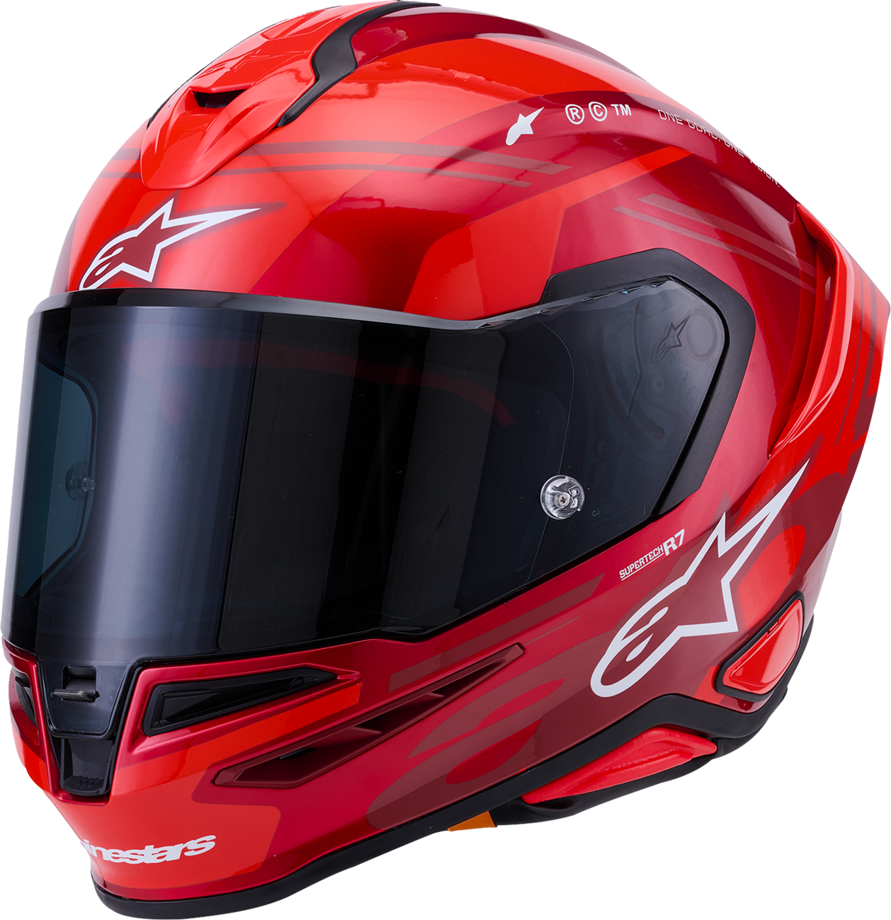 Alpinestars Supertech R7 Helmet - 22.06 - A-Core - Gloss Red/White