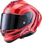 Alpinestars Supretech R10 Helmet - 22.06 - Arius - Gloss - Black/White/Double Red