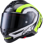 Supertech R10 Helmet - 22.06 - Arius - Gloss Black/Silver/Yellow Fluo - XS (1)