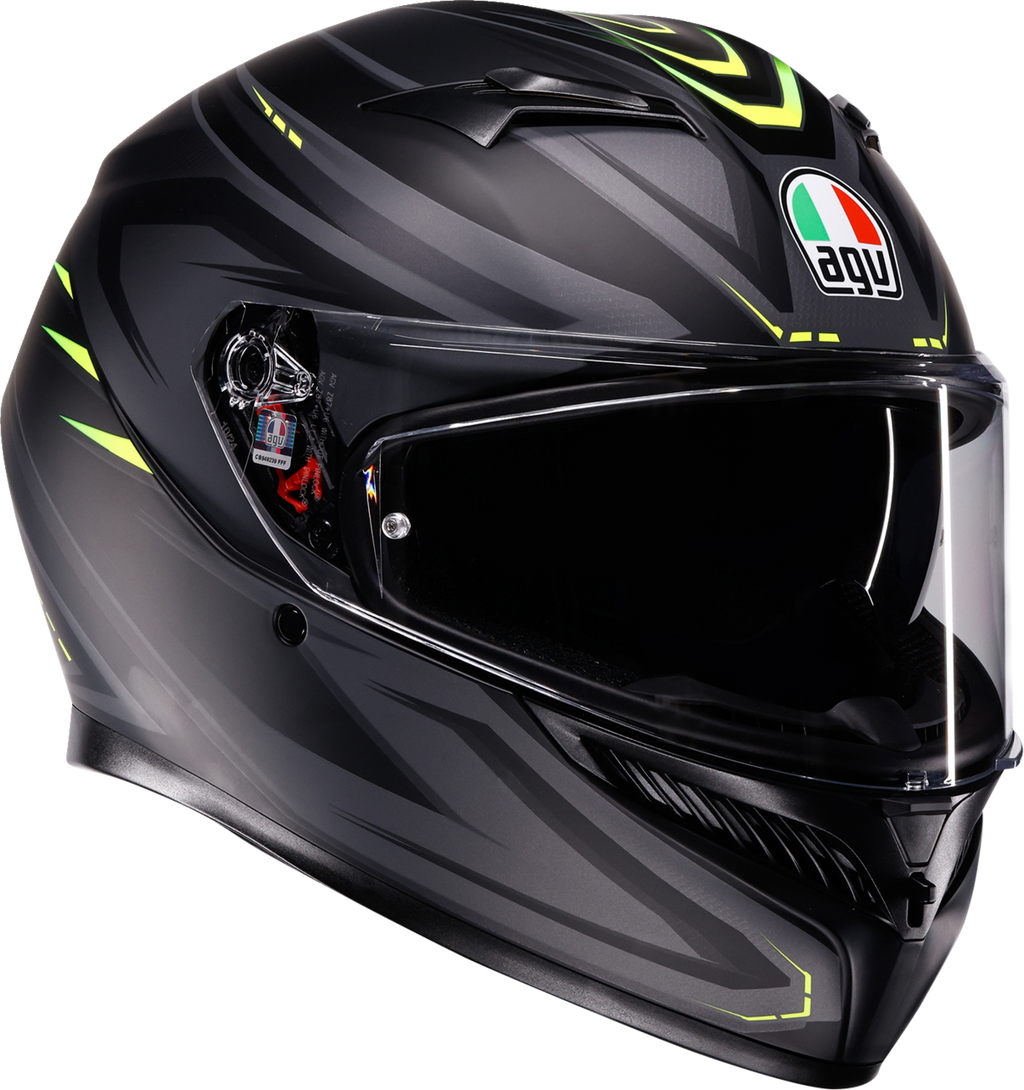 K3 Helmet - Syth - Matte Black/Yellow Fluo - Small (1)