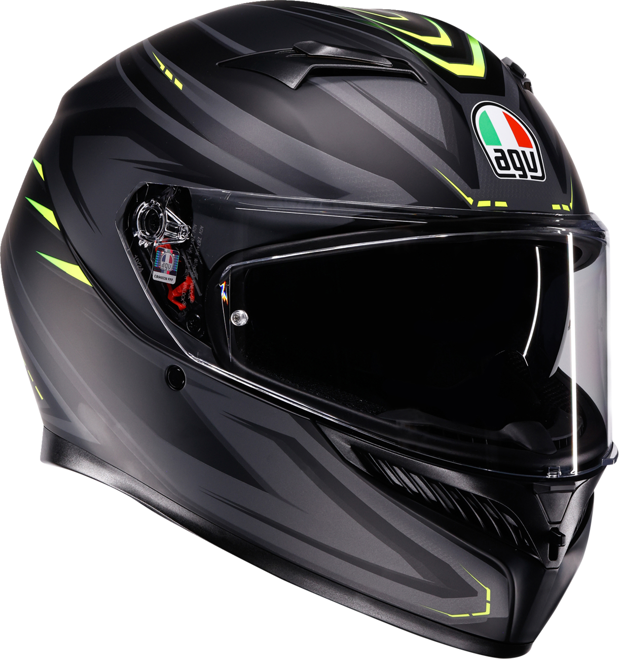 AGV K3 Helmet - Syth - Matte Black/Yellow Fluo