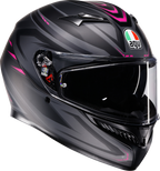 AGV K3 Helmet - Syth - Matte Black/Pink