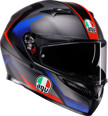 K3 Helmet - Striga - Matte Black/Blue/Red - Medium (1)