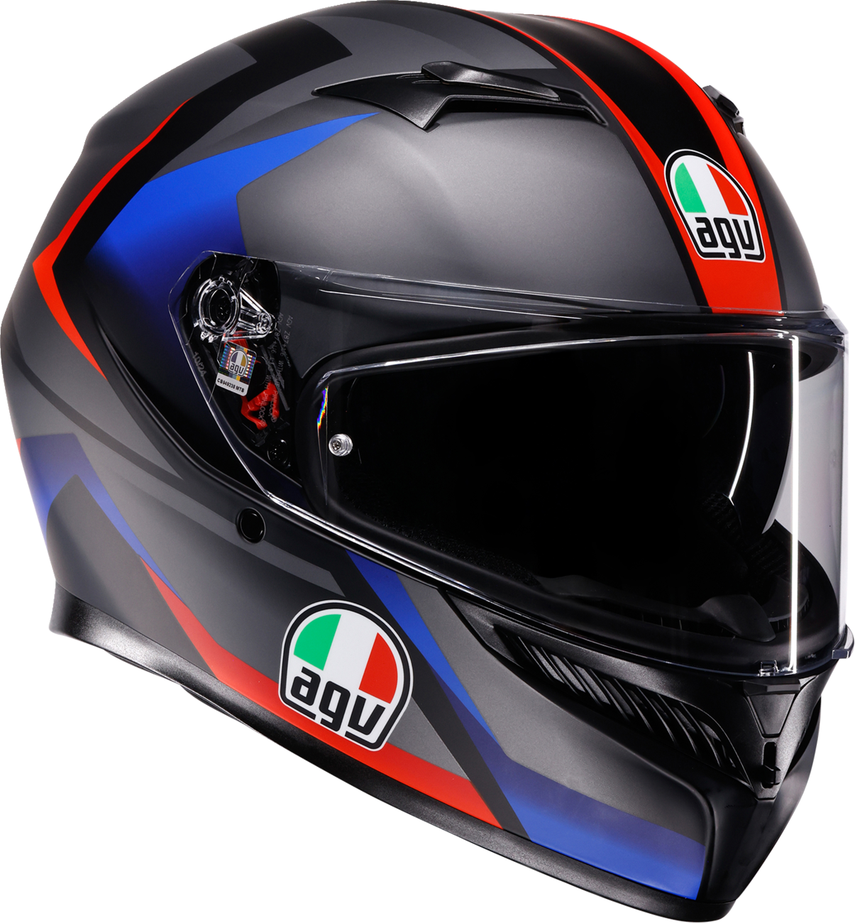 AGV K3 Helmet - Striga - Matte Black/Blue/Red