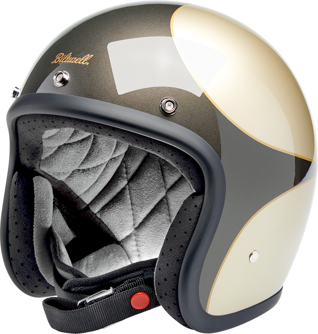 Biltwell Bonanza Metallic Charcoal/champagne Scallop Helmet