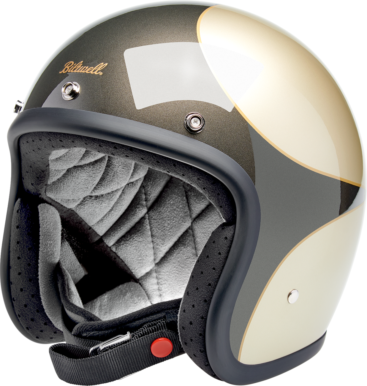 Biltwell Bonanza Metallic Charcoal/champagne Scallop Helmet