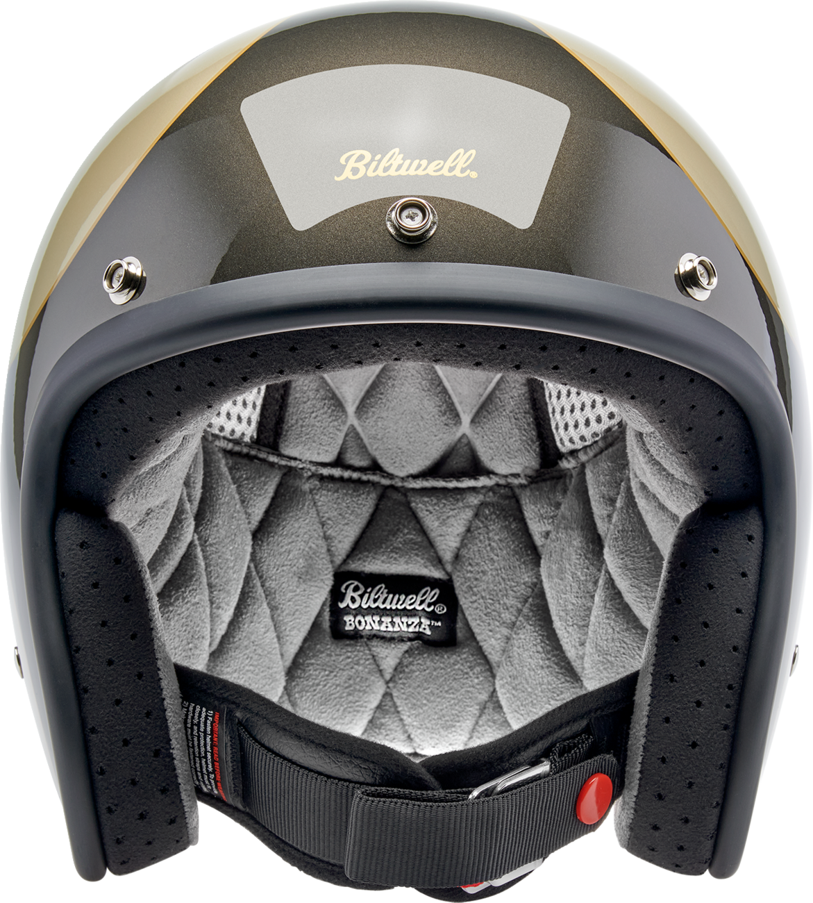 Biltwell Bonanza Metallic Charcoal/champagne Scallop Helmet