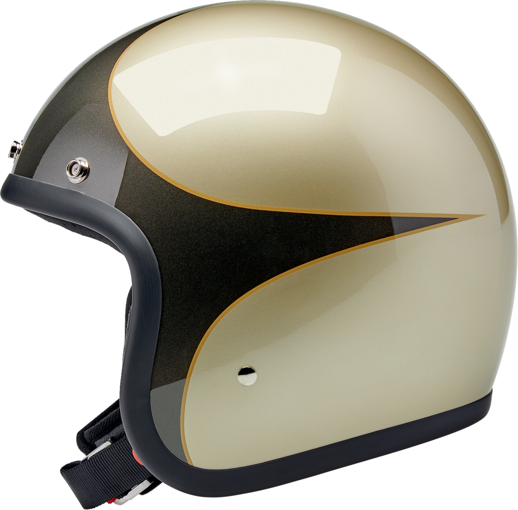 Biltwell Bonanza Metallic Charcoal/champagne Scallop Helmet