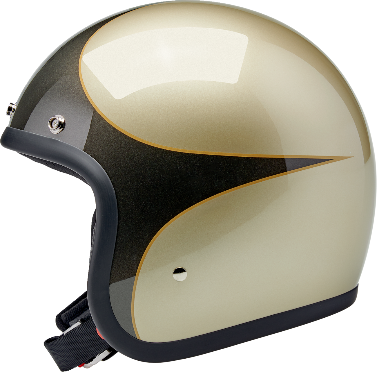 Biltwell Bonanza Metallic Charcoal/champagne Scallop Helmet