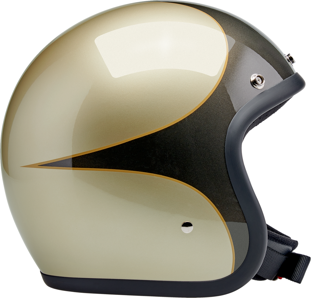 Biltwell Bonanza Metallic Charcoal/champagne Scallop Helmet
