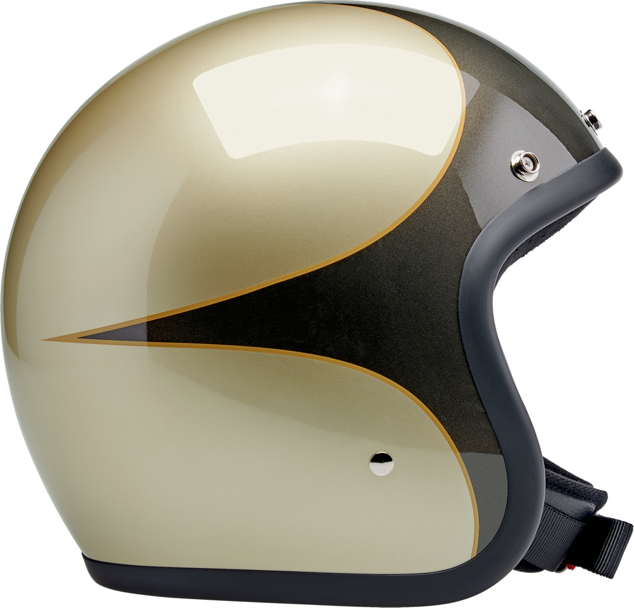 Biltwell Bonanza Metallic Charcoal/champagne Scallop Helmet