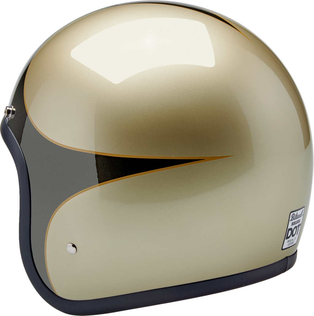 Biltwell Bonanza Metallic Charcoal/champagne Scallop Helmet