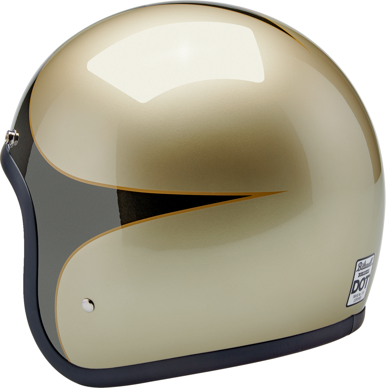 Biltwell Bonanza Metallic Charcoal/champagne Scallop Helmet