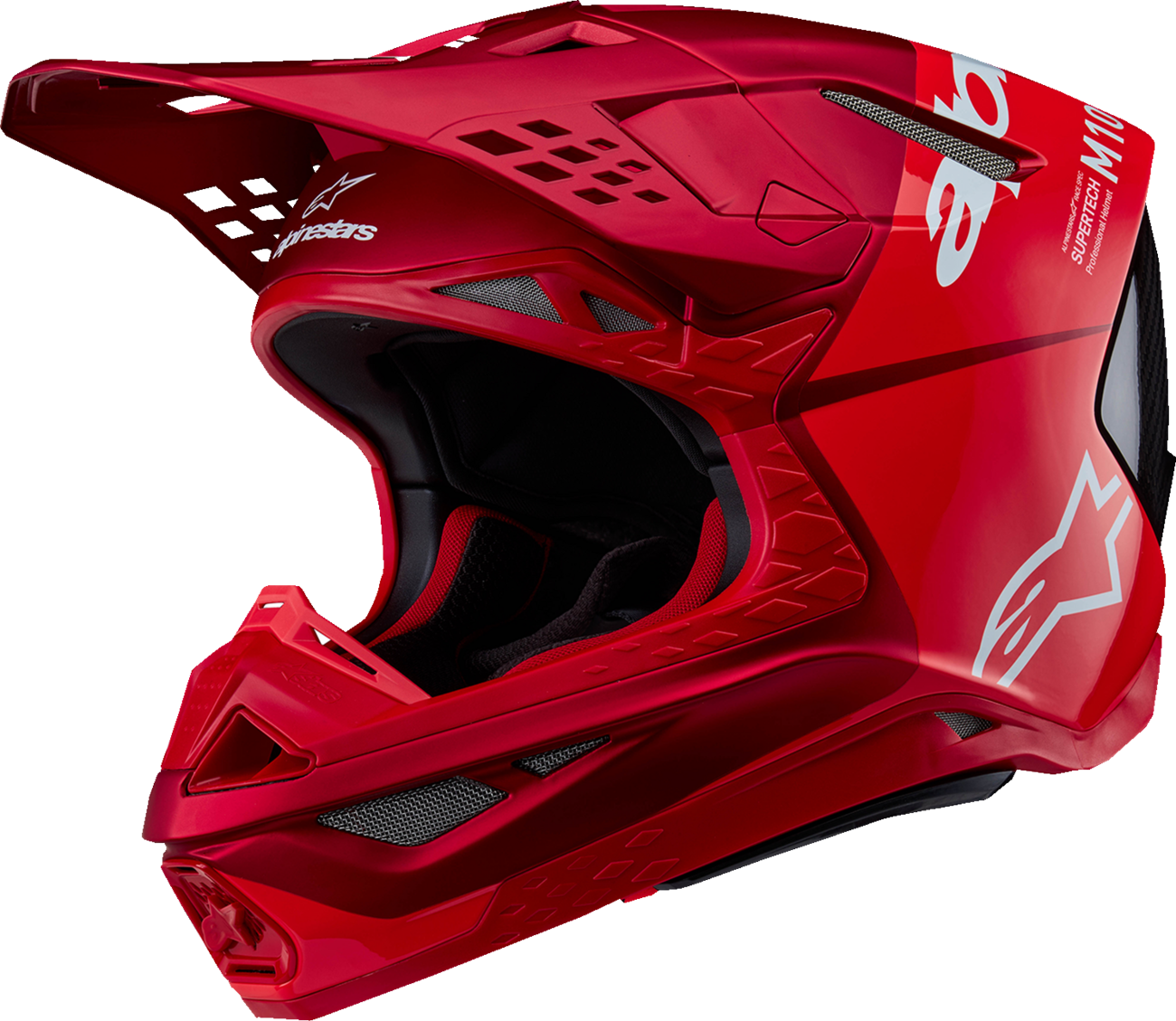 Alpinestars Supertech M10 Helmet - Flood - MIPS® - Red Fluo/Red