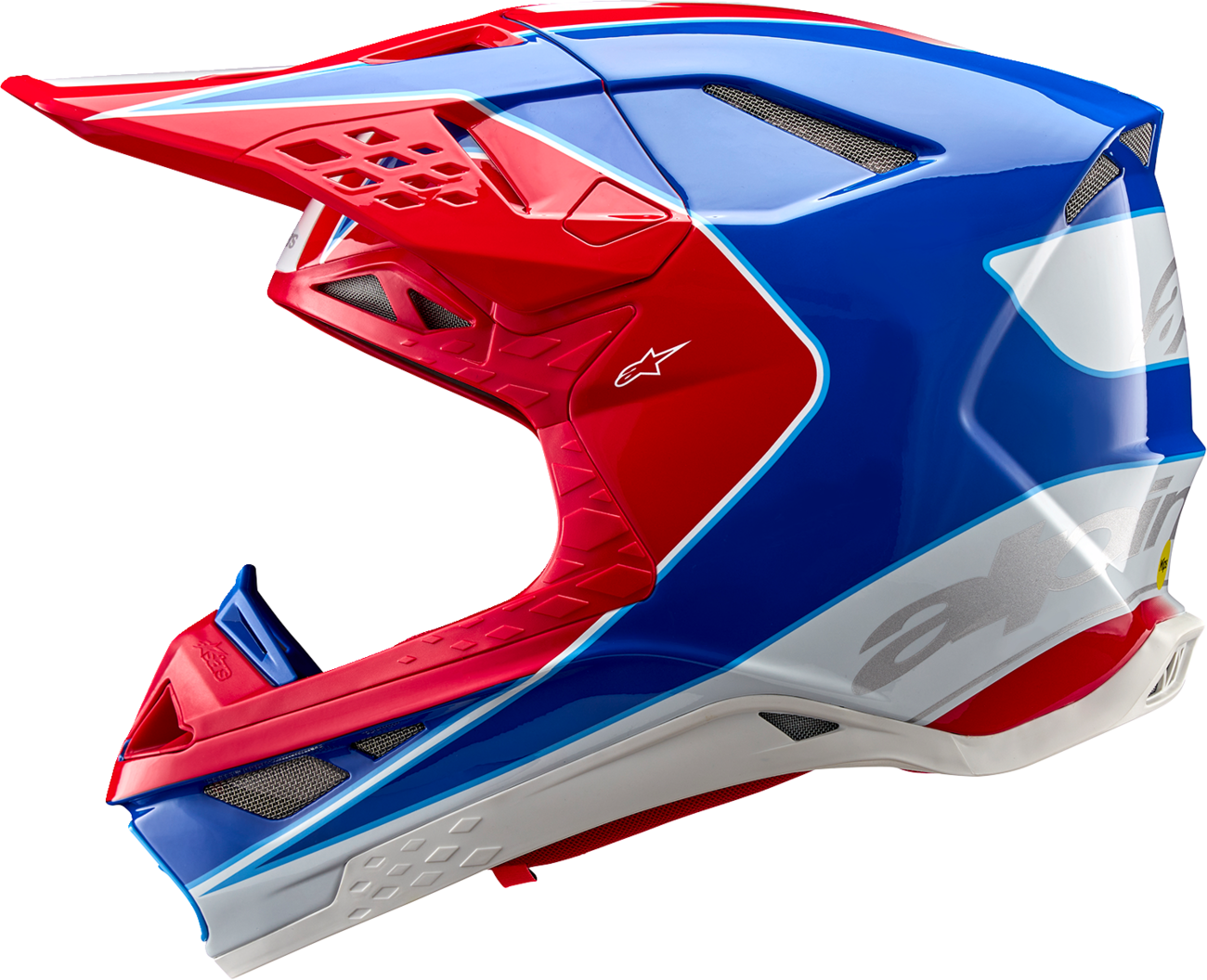 ALPINESTARS Supertech M10 Helmet - Aeon - MIPS® - Gloss Bright Red/Blue - XL