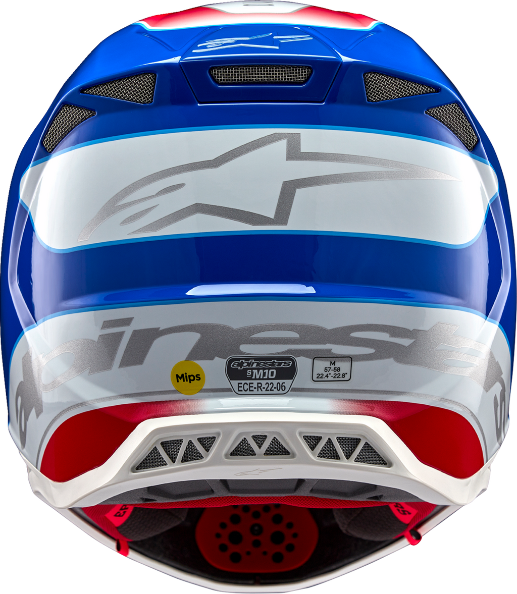 ALPINESTARS Supertech M10 Helmet - Aeon - MIPS® - Gloss Bright Red/Blue - XL
