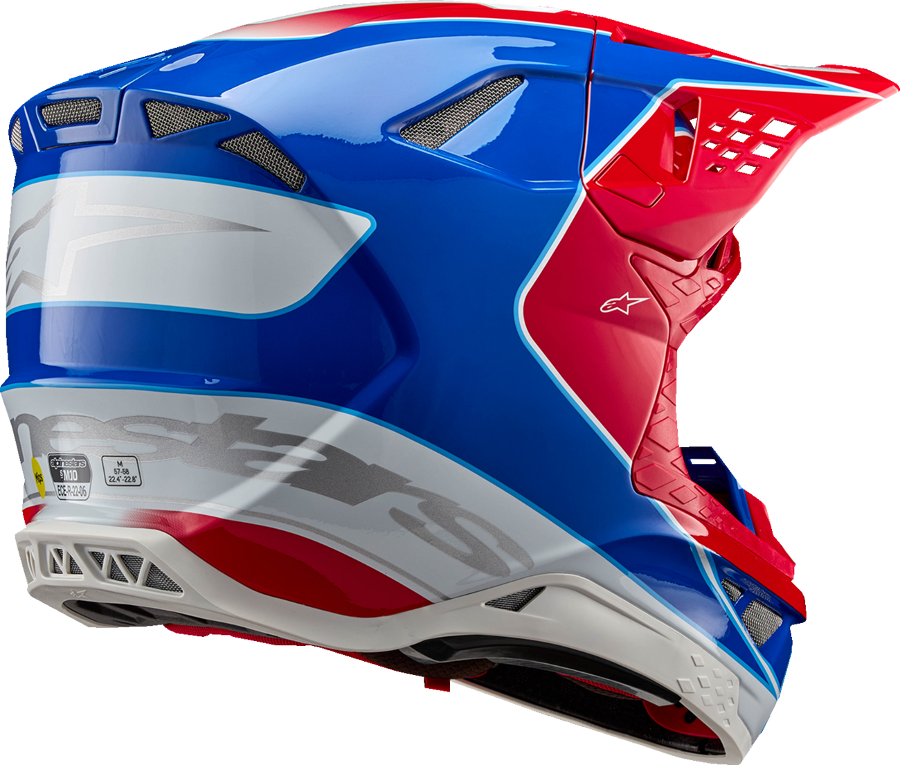 ALPINESTARS Supertech M10 Helmet - Aeon - MIPS® - Gloss Bright Red/Blue - XL