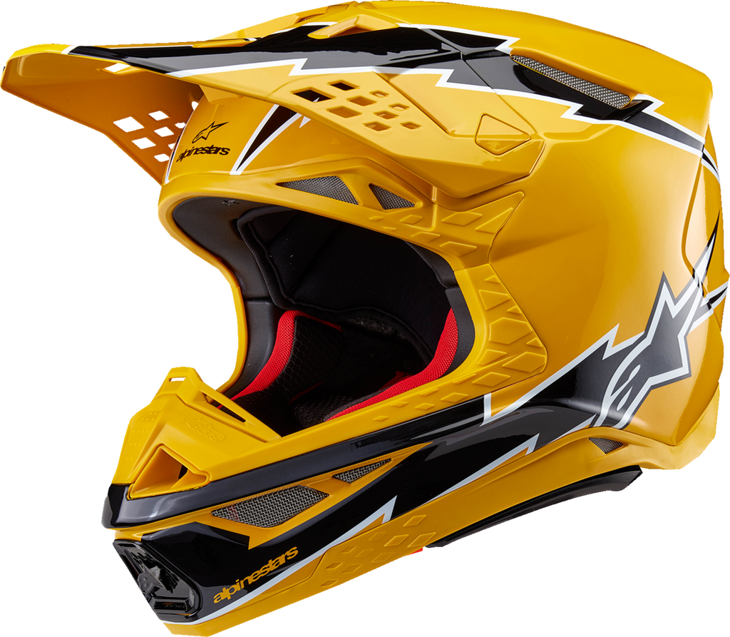 ALPINESTARS Supertech M10 Helmet - Ampress - MIPS® - Gloss Black/Yellow - Medium