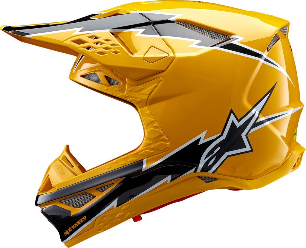 ALPINESTARS Supertech M10 Helmet - Ampress - MIPS® - Gloss Black/Yellow - Medium
